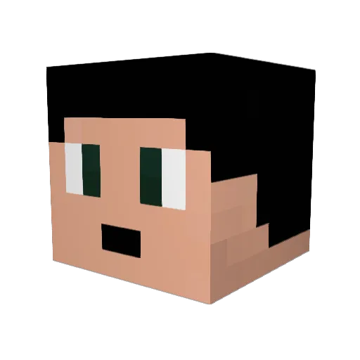 Eliiks Minecraft avatar head, 3D render