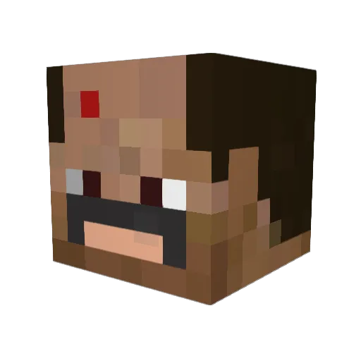 Eliitti Minecraft avatar head, 3D render