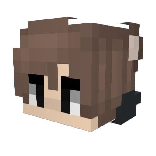 Elijaa Minecraft avatar head, 3D render