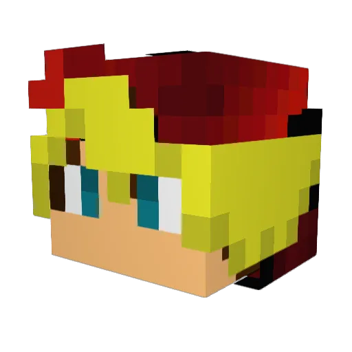 ElijahDragonFire Minecraft avatar head, 3D render