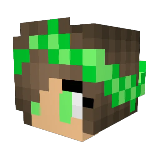 Elijika Minecraft avatar head, 3D render