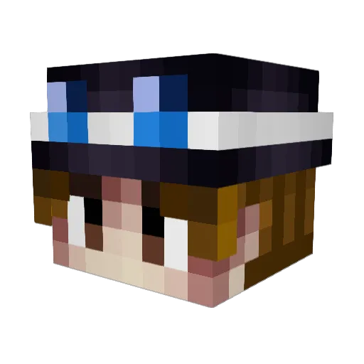 ElikXD Minecraft avatar head, 3D render