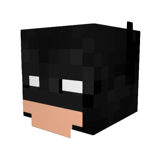 Elika19 Minecraft avatar head, 3D render