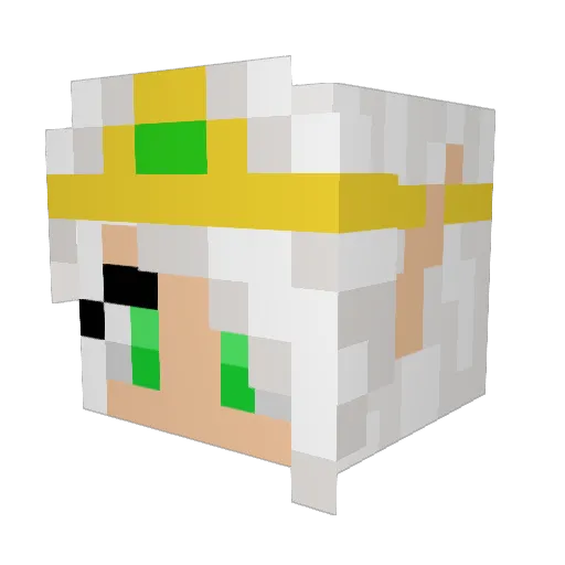 Elika2012 Minecraft avatar head, 3D render