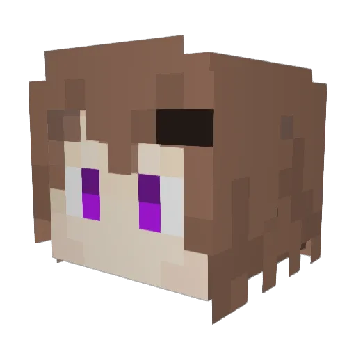 Elikinoko Minecraft avatar head, 3D render