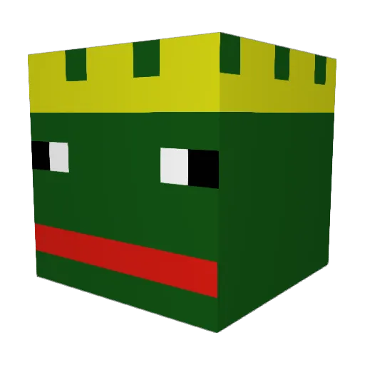 Eliknucklehead Minecraft avatar head, 3D render