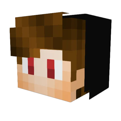 Elikumm Minecraft avatar head, 3D render