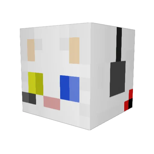 Elilator Minecraft avatar head, 3D render