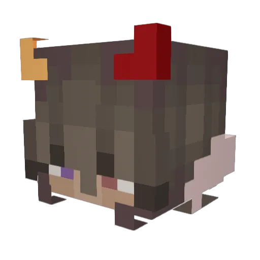 ElileK Minecraft avatar head, 3D render