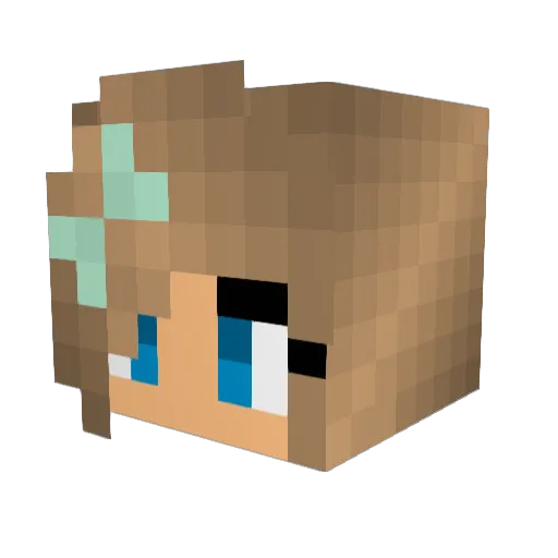 Elilover2000 Minecraft avatar head, 3D render