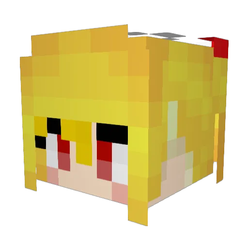 ElilyEliy Minecraft avatar head, 3D render