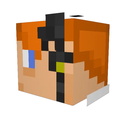Elimzmist Minecraft avatar head, 3D render