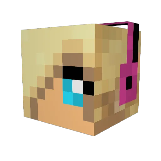 Elin093 Minecraft avatar head, 3D render