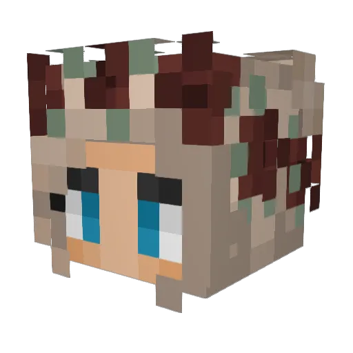 Elin_Sj Minecraft avatar head, 3D render
