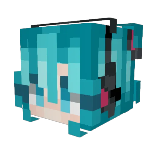 Elina049 Minecraft avatar head, 3D render