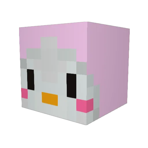 ElinaD2608 Minecraft avatar head, 3D render
