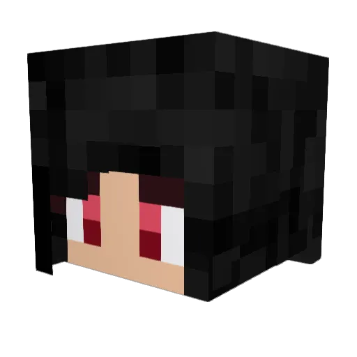 Elinarch Minecraft avatar head, 3D render