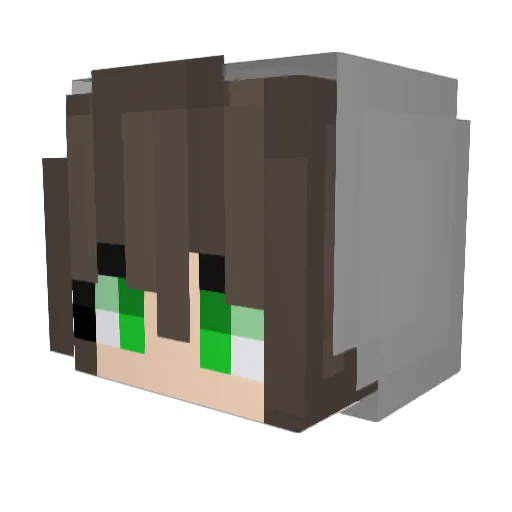 Elinaz Minecraft avatar head, 3D render