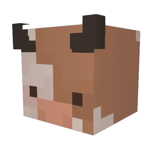 ElineOv Minecraft avatar head, 3D render