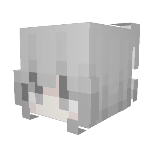Eling_10 Minecraft avatar head, 3D render