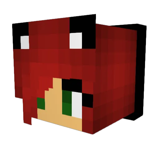 Elinkaa718 Minecraft avatar head, 3D render