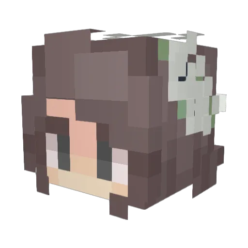 Elinne Minecraft avatar head, 3D render