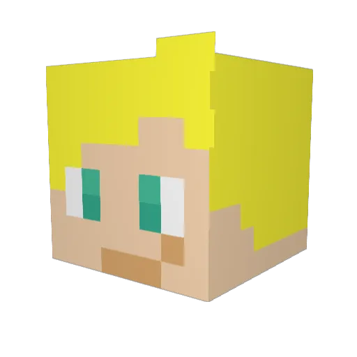 Elio243 Minecraft avatar head, 3D render