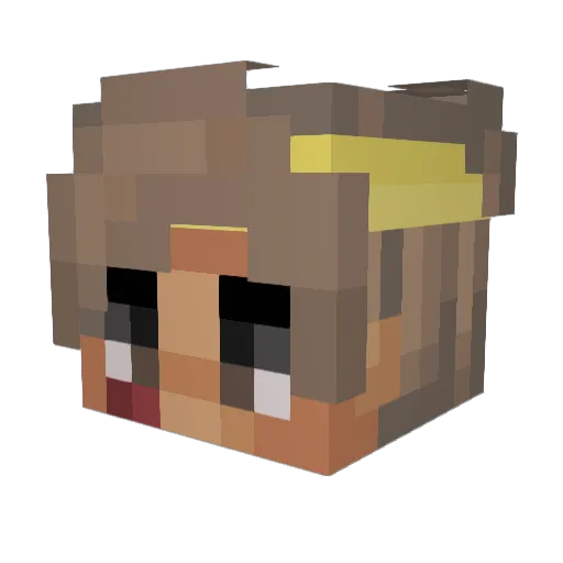 ElioPelio Minecraft avatar head, 3D render