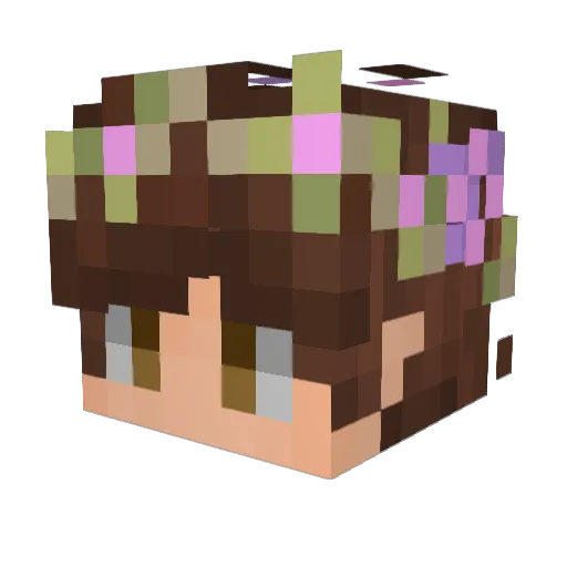 Elioi Minecraft avatar head, 3D render