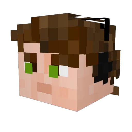 Elion31 Minecraft avatar head, 3D render