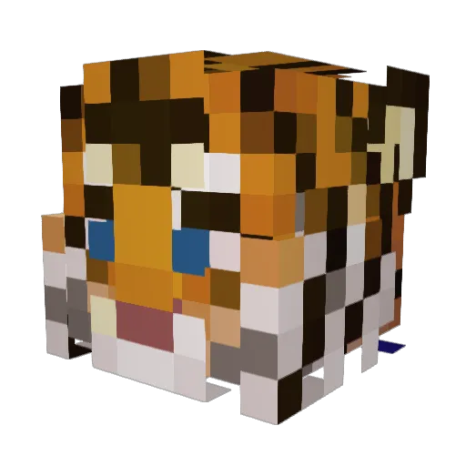Elion33 Minecraft avatar head, 3D render