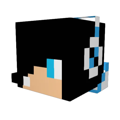 EliottR8 Minecraft avatar head, 3D render
