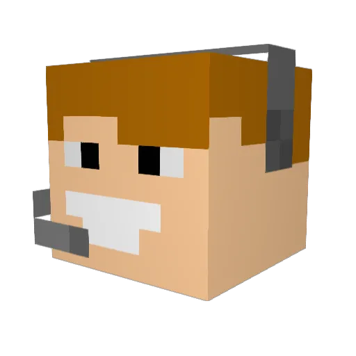 Eliowi Minecraft avatar head, 3D render