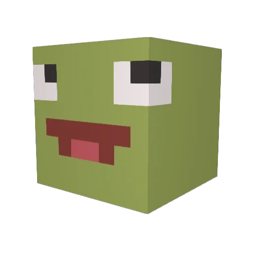Elips3s Minecraft avatar head, 3D render