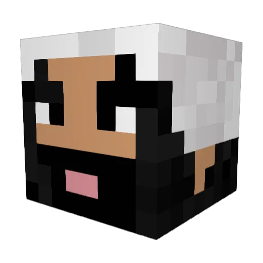 Elipsze Minecraft avatar head, 3D render