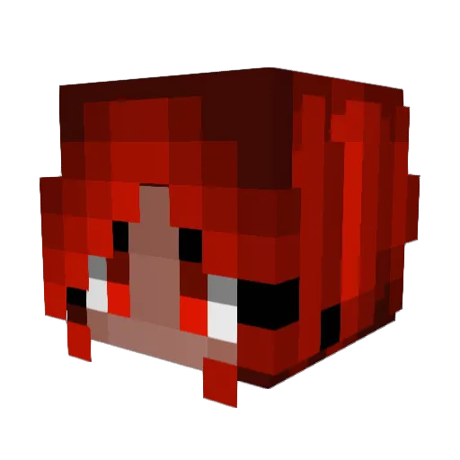 Elisa02 Minecraft avatar head, 3D render