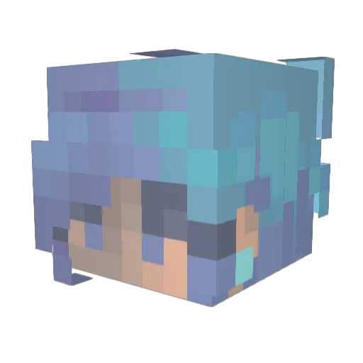 Elisa2012 Minecraft avatar head, 3D render