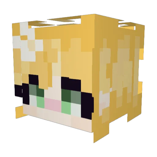 Elisa_Jones Minecraft avatar head, 3D render