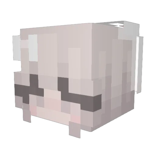 ElisabetUwU Minecraft avatar head, 3D render