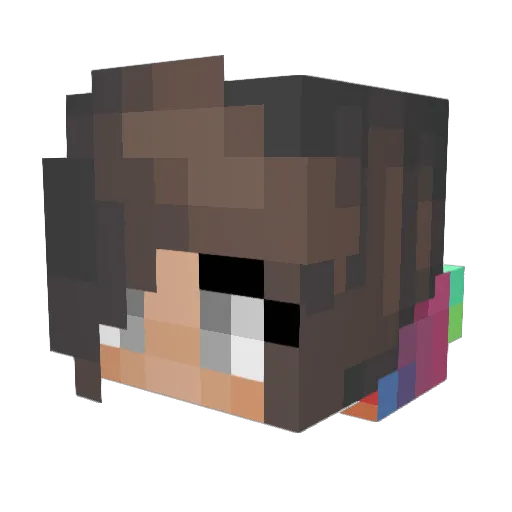 Elisabeth12317 Minecraft avatar head, 3D render