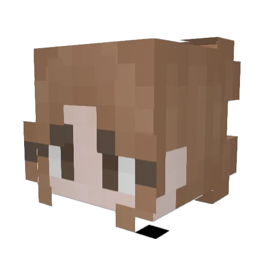 ElisabethX Minecraft avatar head, 3D render