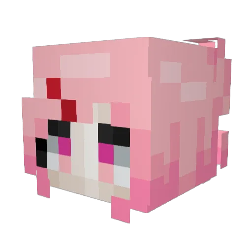 Elisagod Minecraft avatar head, 3D render