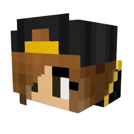 ElisakCZ Minecraft avatar head, 3D render