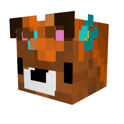 Eliscis Minecraft avatar head, 3D render