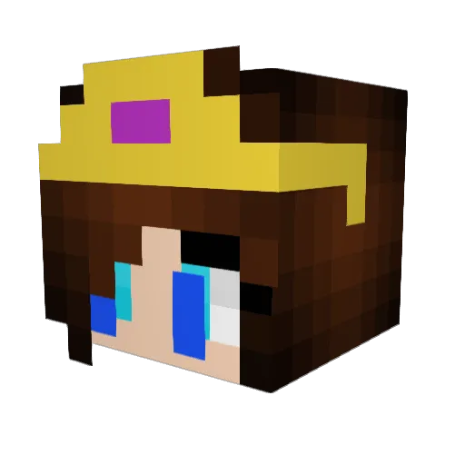 Elise64 Minecraft avatar head, 3D render