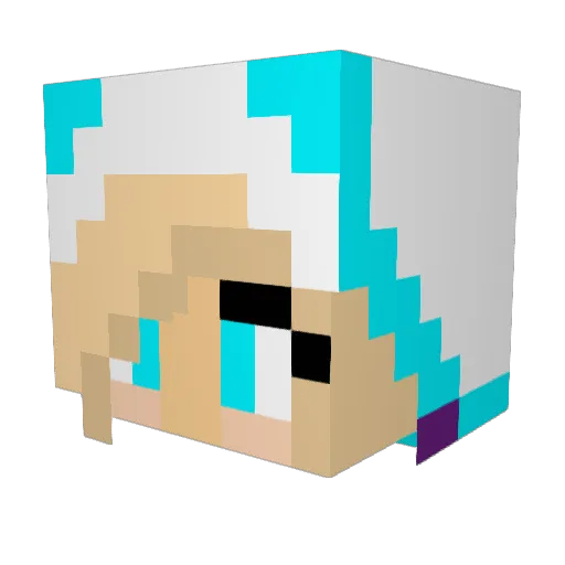 EliseL03 Minecraft avatar head, 3D render