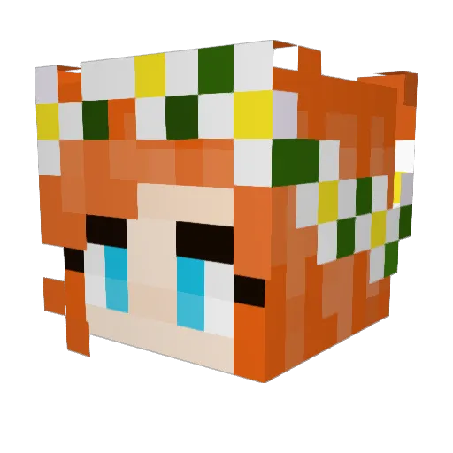 Eliseabeast Minecraft avatar head, 3D render