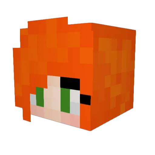 Eliseh Minecraft avatar head, 3D render