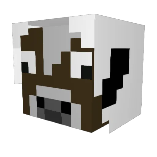 Elisetug Minecraft avatar head, 3D render