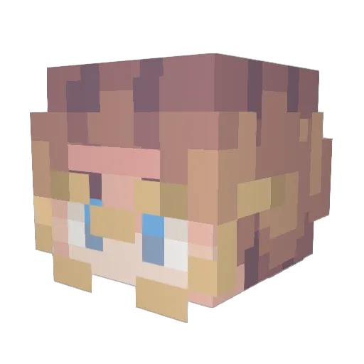 Eliseypegs Minecraft avatar head, 3D render